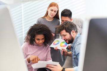 Team of web developers and web designers in internet agency