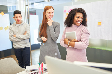 Business women in a multicultural start-up team