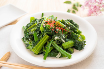 青菜炒め