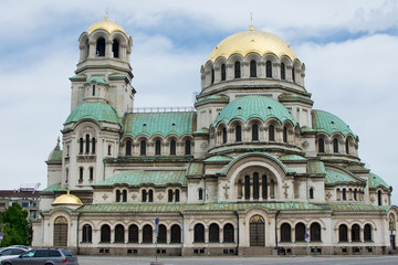 Fototapeta na wymiar Saint Alexander Nevsky Cathedral, Sofia City center, Bulgaria