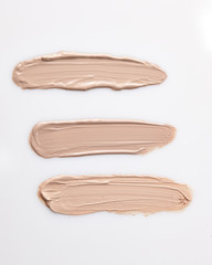 The stroke and texture of foundation cream.