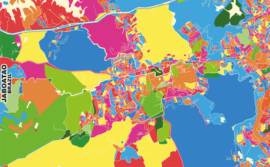 Jaboatao, Brazil, colorful vector map