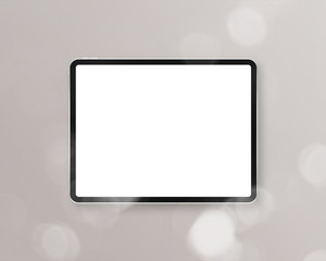 Tablet mockup on minimal background. Modern tablet display mockup scene. Photo mockup with clipping path.