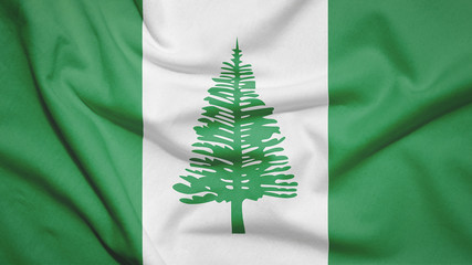 Norfolk Island flag with fabric texture