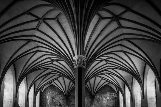 Typical gothic interiors of the Castle of the Teutonic Order in Malbork