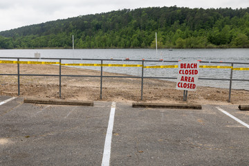 lake ouachita state park, Arkansas, USA, May 2 2020, Campgrounds opened for residents of the state...