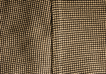 clothing items stonewashed cotton fabric texture with seams, clasps, buttons and rivets, macro