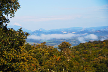 Fototapeta premium Panorama sur la vallée de l'agly