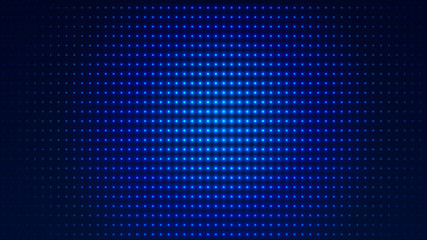 Dot white blue pattern screen led light gradient texture background. Abstract  technology big data digital background. 3d rendering.