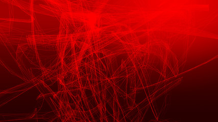 The network error red wave dark background. Abstract technology big data digital background. 3d rendering.