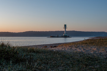 Leuchtturm auf der Ostsee in Kiel 