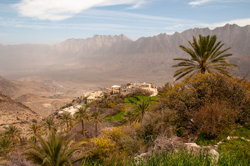 Fototapeta na wymiar Wakan / Wakkan mountain village in Oman