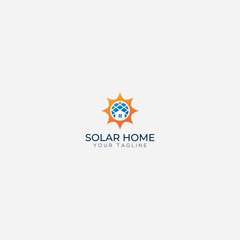 effective solar home logo design