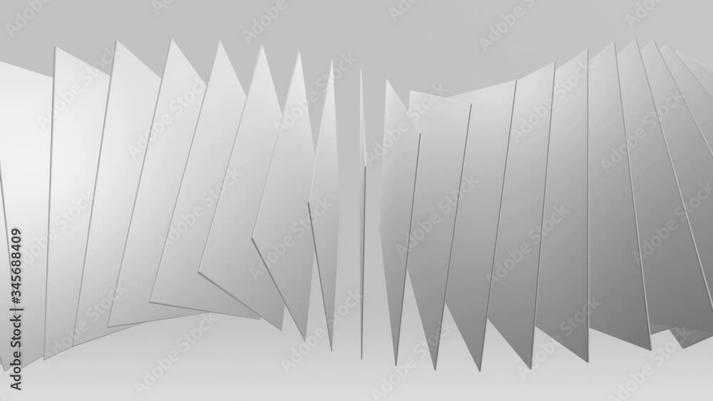 Poster white abstract spiral background animation. 3d rendering illustration. seamless minimal loop endless