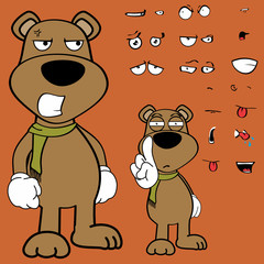 funny teddy bear cartoon expressions collection set in vector format