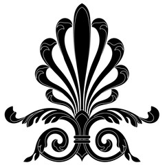 Vintage baroque frame scroll ornament engraving border floral retro pattern antique style acanthus foliage swirl decorative design element filigree calligraphy vector