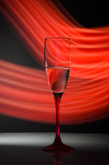 red neon with wine glass