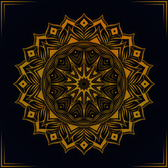 Luxury mandala background with golden pattern