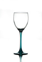 empty wine glass isolated