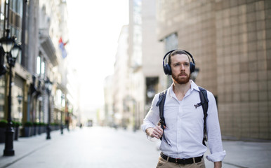 Man walk in the city