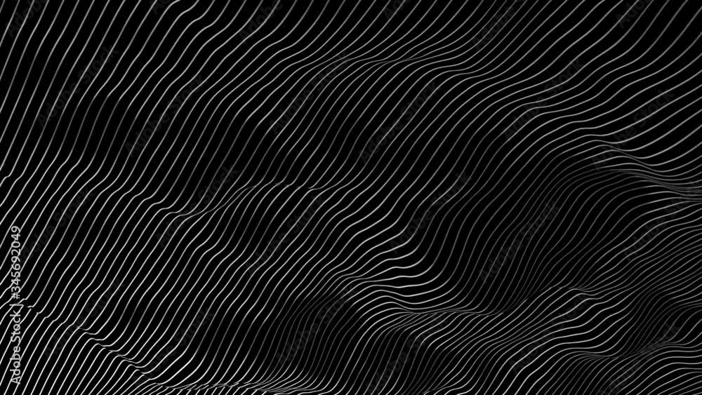 Poster morphing diagonal black and white lines - seamless loop in 4k uhd 2106p resolution