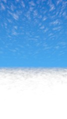 Blue sky background with white clouds. Cumulus white clouds in the clear blue sky in the morning. 3D illustration