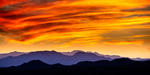 Fototapeta na wymiar Scenic View Of Landscape At Sunset