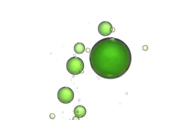 Isolated green bubbles