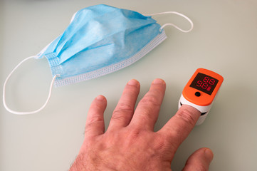 Pulse oximeter digital portable device for monitoring blood oxygen saturation and heart rate....