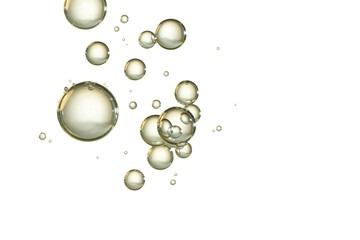 Isolated champagne bubbles