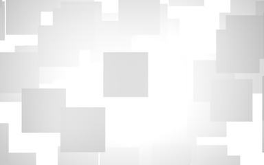 White abstract background. Misty backdrop with grey squares. 3D illustration