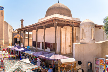 The view o famous bazaar street in Khiva - obrazy, fototapety, plakaty