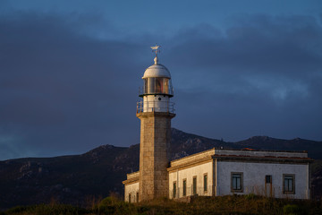 Fototapeta na wymiar Lariño lighthouse in Carnota, Galicia, Spain