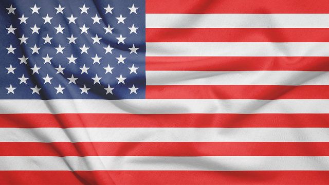 United States flag with fabric texture