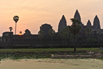 Sunrise at Angkor Wat Temple, Cambodia, Asia (UNESCO)