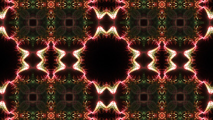 Abstract colorful digital kaleidoscopic - 345697298