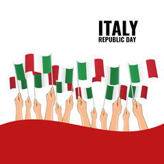 Vector Illustration on the theme Republic day Italy
