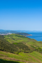 View from the top of Mount Jaizkibel near San Sebastian, Gipuzkoa. Basque Country