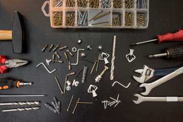 drill bits, screws, screwdriver bit bits and hexagon wrench for repair