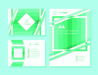 modern design template green theme