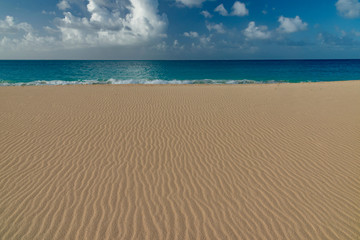 Fototapeta na wymiar tropical beach panorama Anguilla island Caribbean sea