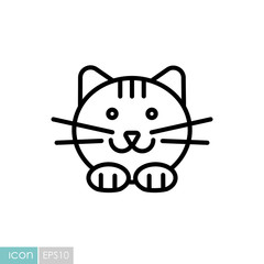 Cat vector icon. Pet animal sign