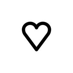 Heart shape vector. Linear icon. Love symbol.