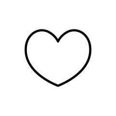 Heart shape vector. Linear icon. Love symbol.
