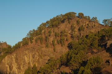 Lina mountain. Integral Natural Reserve of Inagua. Tejeda. Gran Canaria. Canary Islands. Spain.