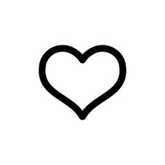 Heart shape vector. Linear icon. Love symbol.
