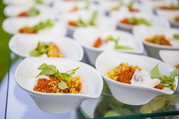 variety appetizers and finger food