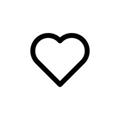 Heart shape vector. Linear icon. Love symbol.