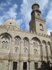 Fototapeta na wymiar Madrassa of Al-Nasir Muhammad al-Muizz street in Cairo, Egypt 