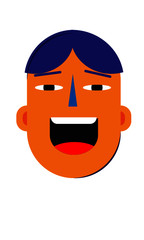 vector illustration of a funny face